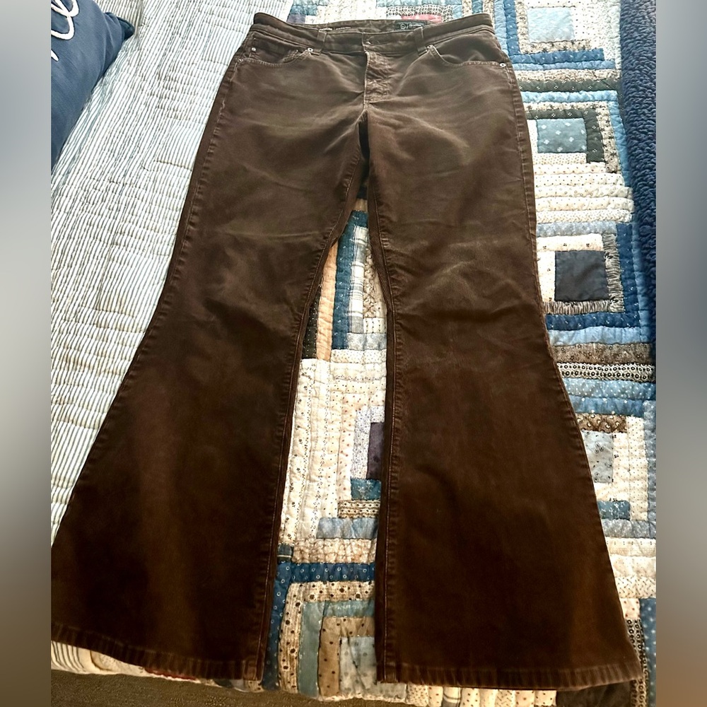 AG Jeans- Angeline Mid Rise Flare - sulfur bitter chocolate - Sz 30